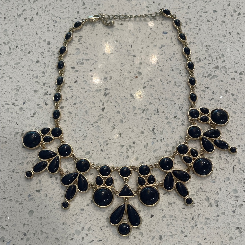 Elegant Blue and Gold Necklace